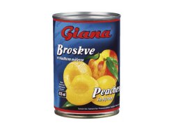 Giana Broskve ve sladkém nálevu 410 g Giana Broskve ve sladkém nálevu 410 g