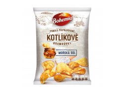 Bohemia Kotlíkové brambůrky mořská sůl 120 g Bohemia Kotlíkové brambůrky mořská sůl 120 g