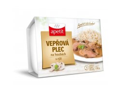 Apetit Vepřová plec na houbách rýže 510 g Apetit Vepřová plec na houbách rýže 510 g