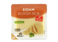 Globus Eidam bloček 30 % přírodní sýr 300g Globus Eidam bloček 30 % přírodní sýr 300g