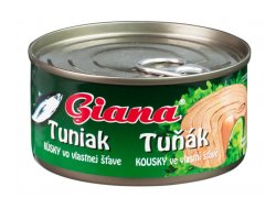 Giana Tuňák kousky ve vlastní šťávě 185 g Giana Tuňák kousky ve vlastní šťávě 185 g