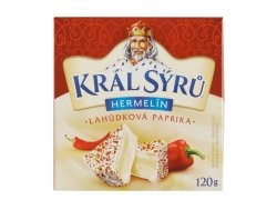 Král Sýrů Hermelín lahůdková paprika 120 g Král Sýrů Hermelín lahůdková paprika 120 g