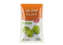 Globus Zelené olivy bez pecky 180g Globus Zelené olivy bez pecky 180g